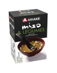 Vegetable miso soup, 3 packets of 12 g (for 3 x 200 ml of soup)