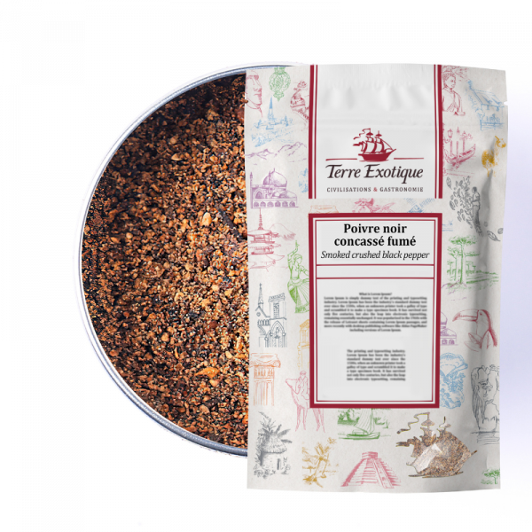 Crushed smoked black pepper