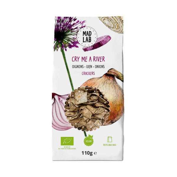 Organic vegan onions crackers, 110 g