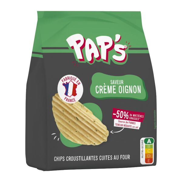 PAPS Chips pois chiche, Crème oignon, 70 g