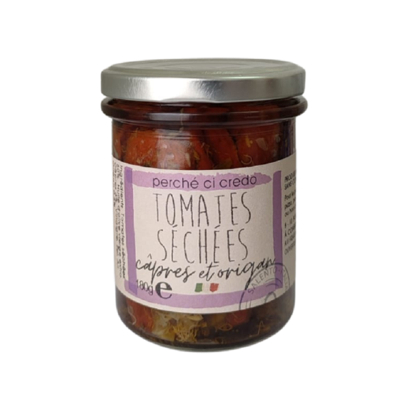 Recipe for dried tomatoes, capers & oregano, virgin olive oil, 180 g